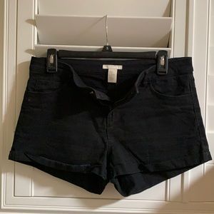 H&M High Waisted Black Shorts